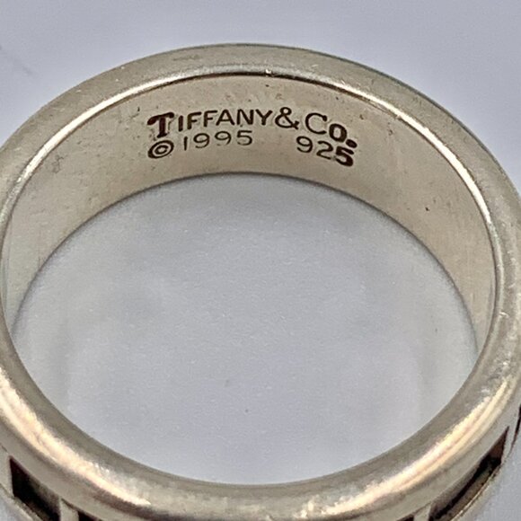 Authentic Tiffany & Co 925 Silver Atlas Medium Ring Size 6 - Picture 3 of 9